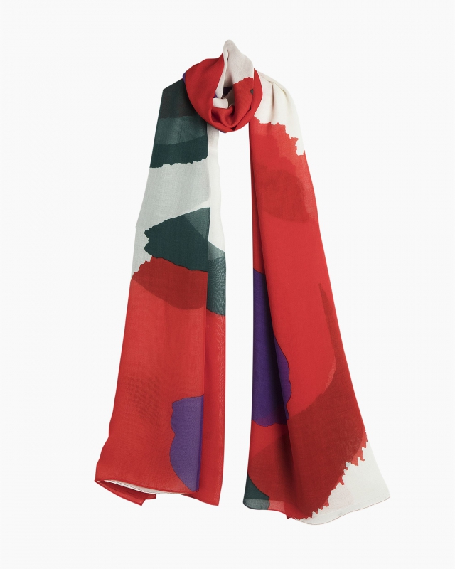 MARIMEKKO SIVULLINEN ISO VIKURI SCARF | Marimekko light scarf